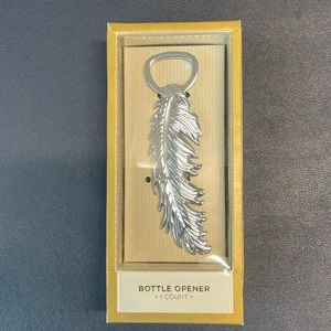 New Target Silver Tone Feather Bottle Opener